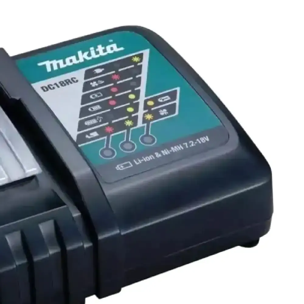 Carregador de bateria 14.4V à 18V li-ion DC18RC bivolt 110/220V Makita — fotografia 5