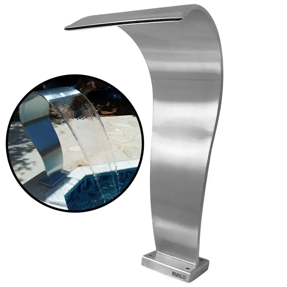 Cascata Piscina 55 x 25 CM em Aço Inox Legítimo Naja Baby EVALD — fotografia de referência