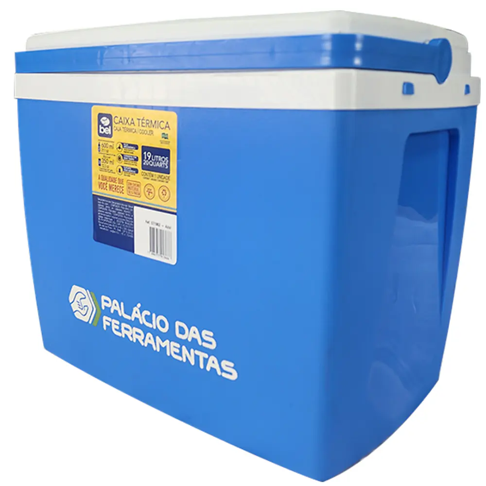 Caixa térmica 19 litros cooler azul personalizada 071966 BEL Belfix