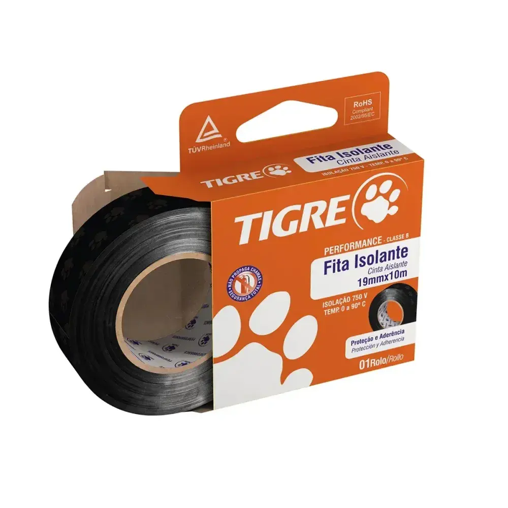 Fita isolante Tigre antichamas 19MMX5M — fotografia de referência