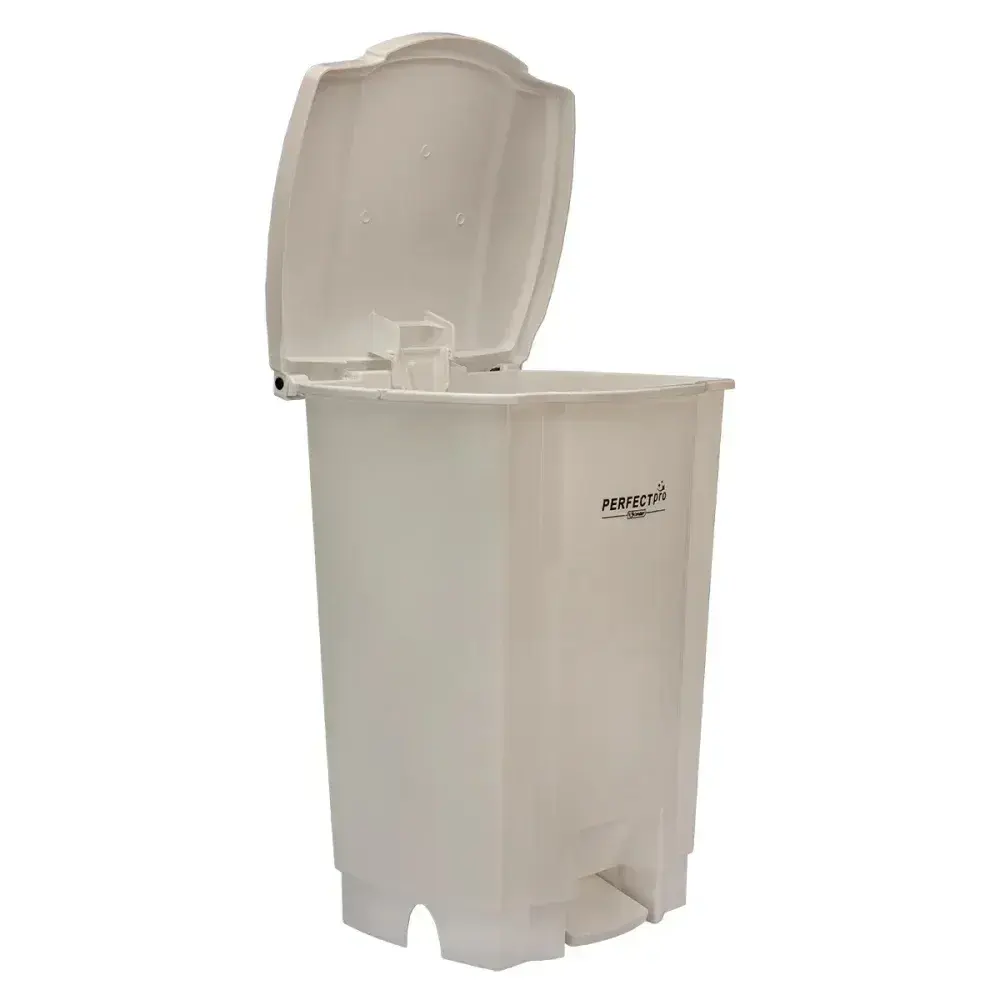 Lixeira para coleta seletiva branca 50L Perfect — fotografia 7