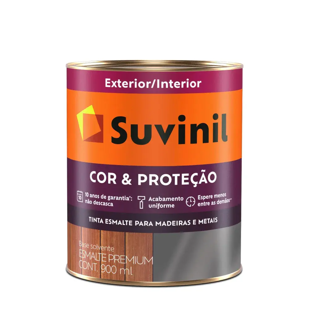 Tinta esmalte cor&proteção brilho transparente 900ML Suvinil — fotografia de referência
