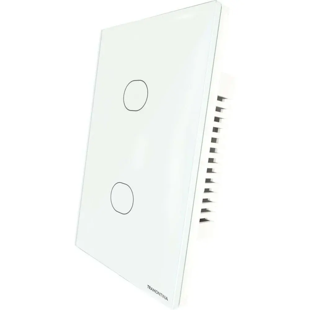 Interruptor touch smart branco com 2 canais Tramontina — fotografia 3