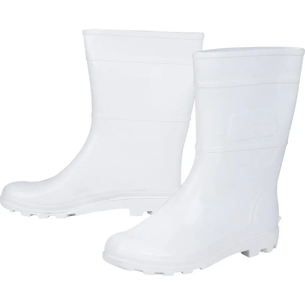 Bota pvc branca nr 40 cano médio com forro Kala — fotografia de referência