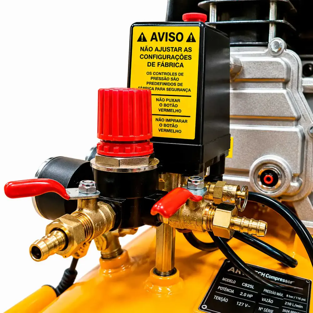 Compressor port. lub 8,6 PES 2,0HP 50L evald tractor Compbrasil 110 V — fotografia 5