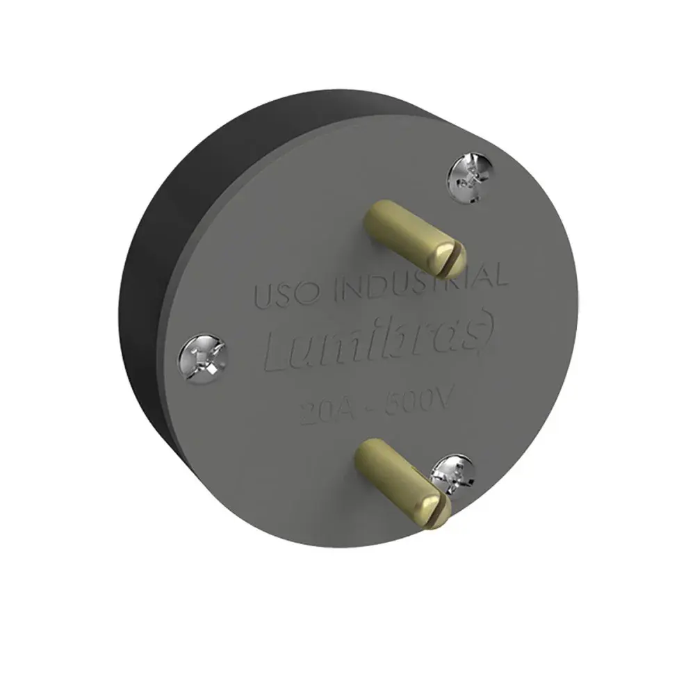 Pino flecha Lumibras 2X20A nylon fibra cinza