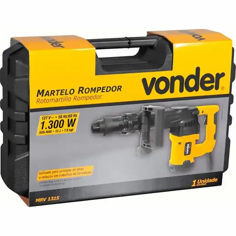 Martelete rompedor SDS MAX 1300W 7,0 KG MRV 1315N Vonder 110 V — fotografia 5