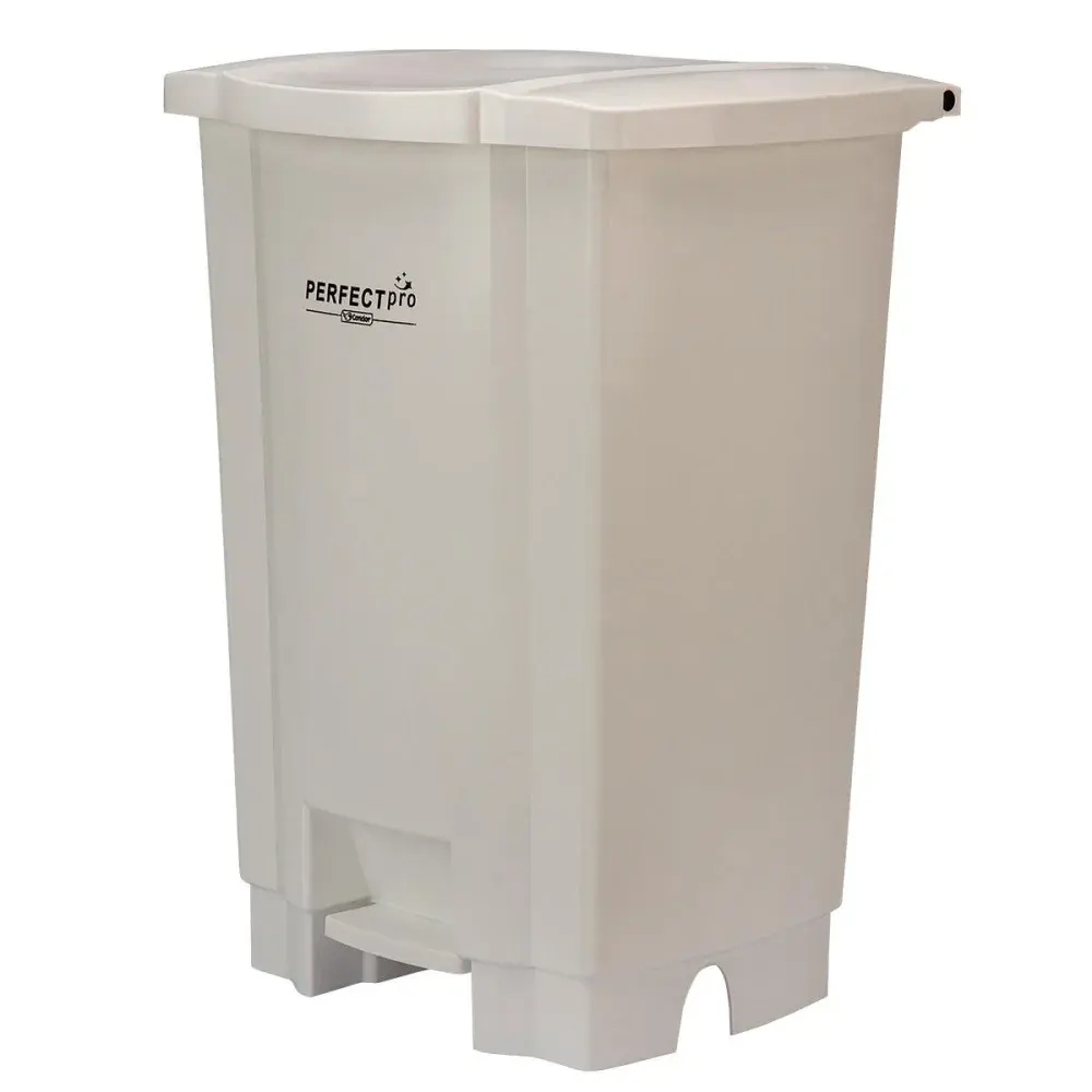 Lixeira para coleta seletiva branca 50L Perfect — fotografia 6