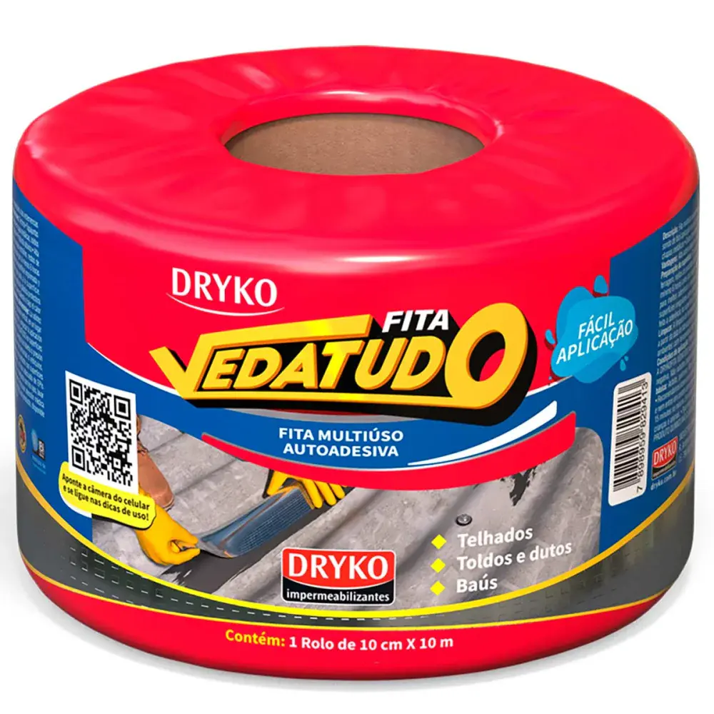 Fita autoadesiva de alumínio vedatudo 10CMX10M Dryko — fotografia de referência