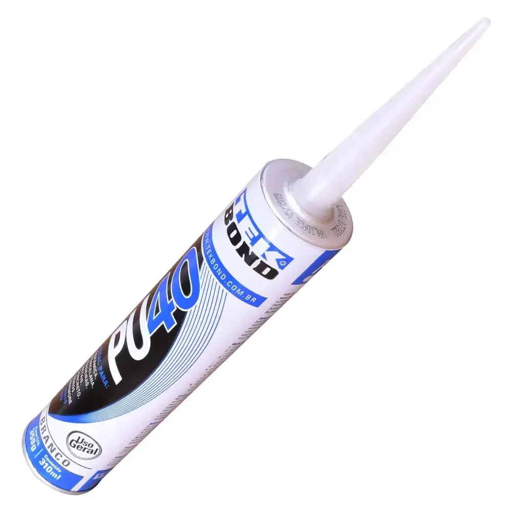 Adesivo poliuretano PU40 branco cartucho 310ML Tekbond — fotografia 7