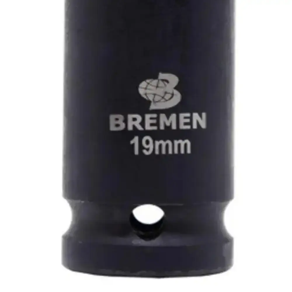 Kit 2 soquetes de impacto longo encaixe 1/2POLX19MM Bremen — fotografia 3