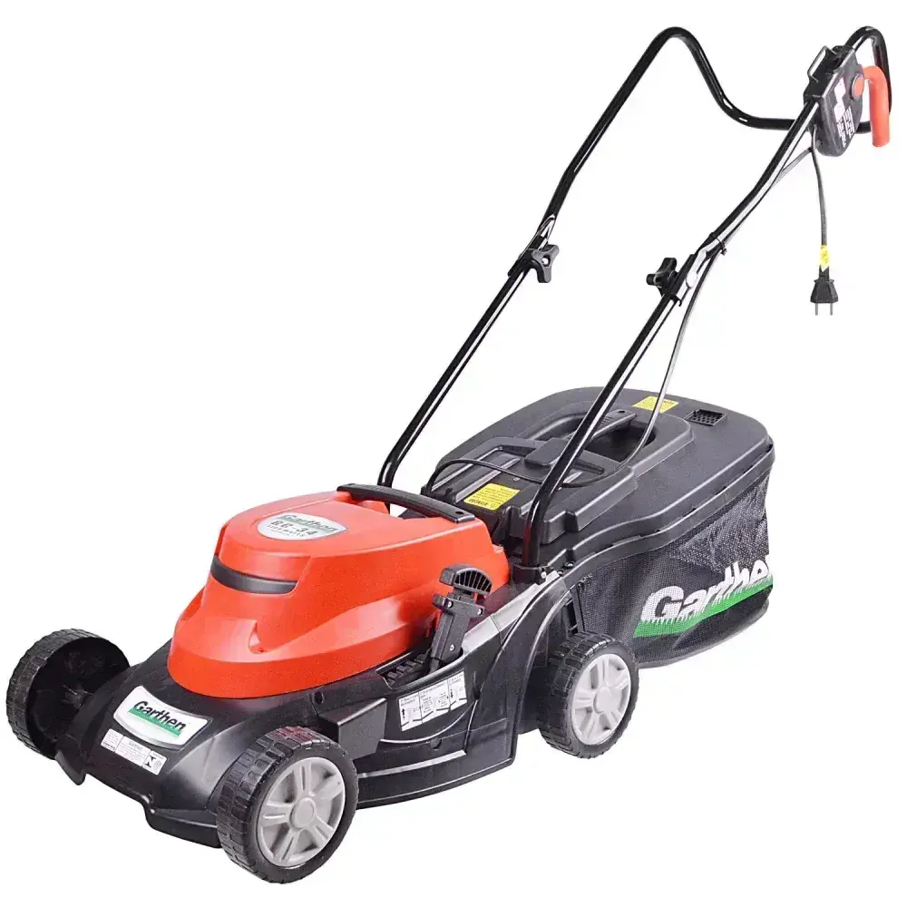 Cortador de grama elétrico com recolhedor 1100W Garthen — fotografia 7