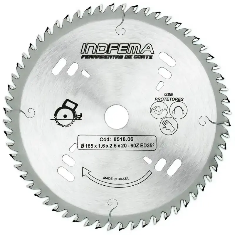 Disco de serra circular de widea HW 7.1/4 POL 185 MM 60 dentes 8518.06 Indfema — fotografia de referência