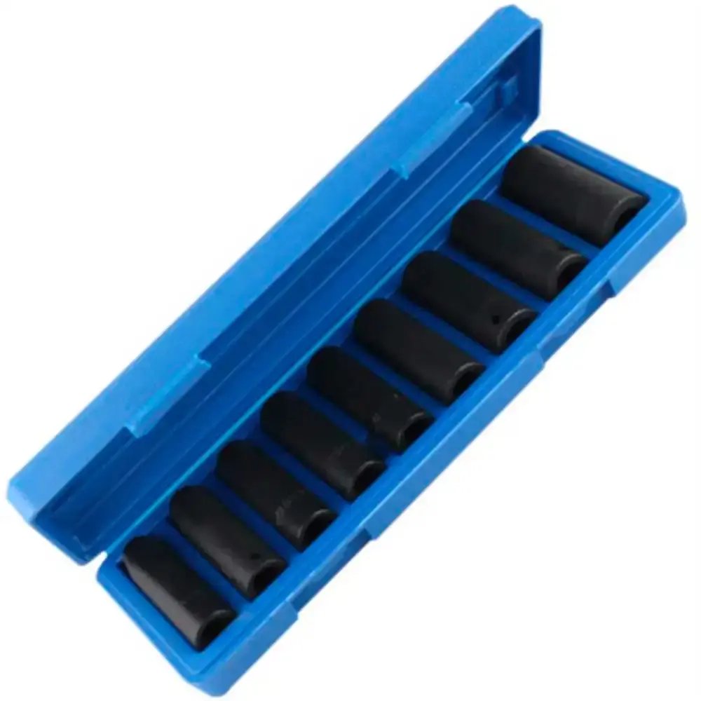 Soquete de Impacto Encaixe 1/2 POL Kit de 10 à 22 MM Longo c/ 9 Peças WAFT — fotografia 4