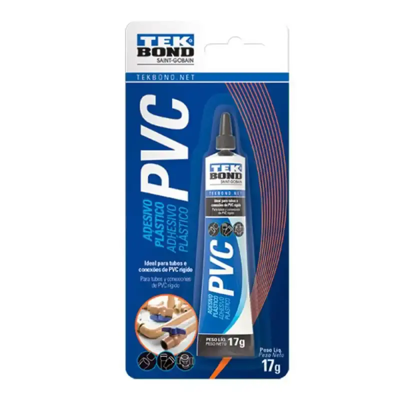 Kit 5 colas adesivo para PVC bisnaga 75 GR incolor Tekbond — fotografia 2