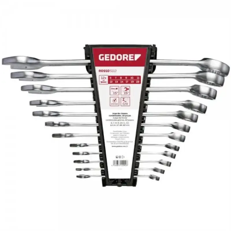 Jogo de chave estrela de 6 a 32 MM com 12 peças R01185012 Gedore RED — fotografia de referência
