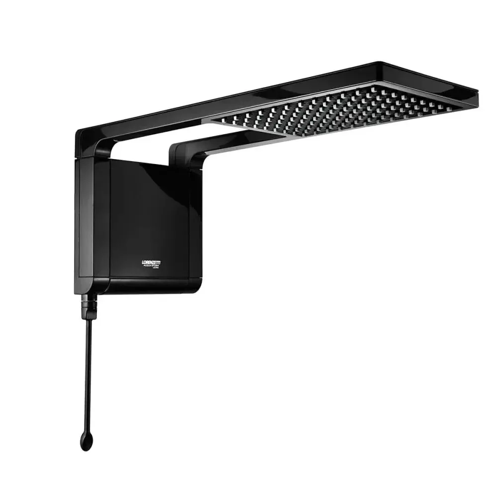 Chuveiro acqua storm 5500W 127V preto lorenzetti Lorenzetti Duchas — fotografia de referência