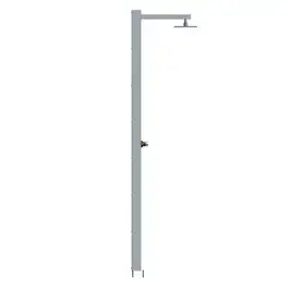 Ducha para piscina aço inox 25X25 cano 3/4 e coluna Sodramar — fotografia 2