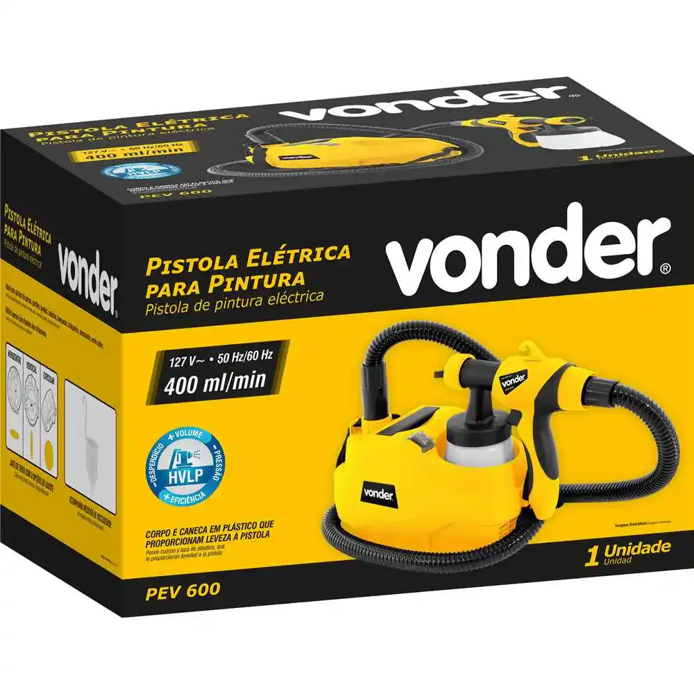 Pistola elétrica para pintura PEV-600 Vonder 220 V — fotografia 3