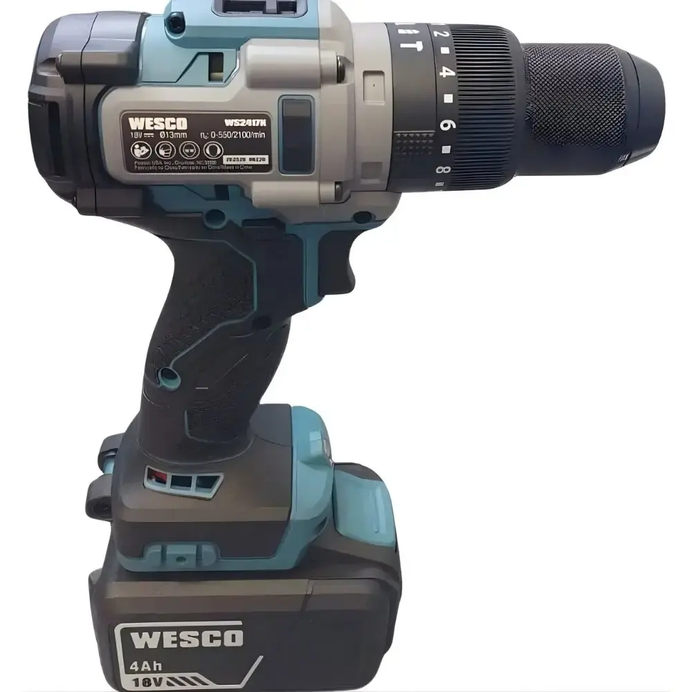 Parafusadeira furadeira impacto 18V 1/2POL 1400NM WS2417K com bateria e maleta Wesco — fotografia 4
