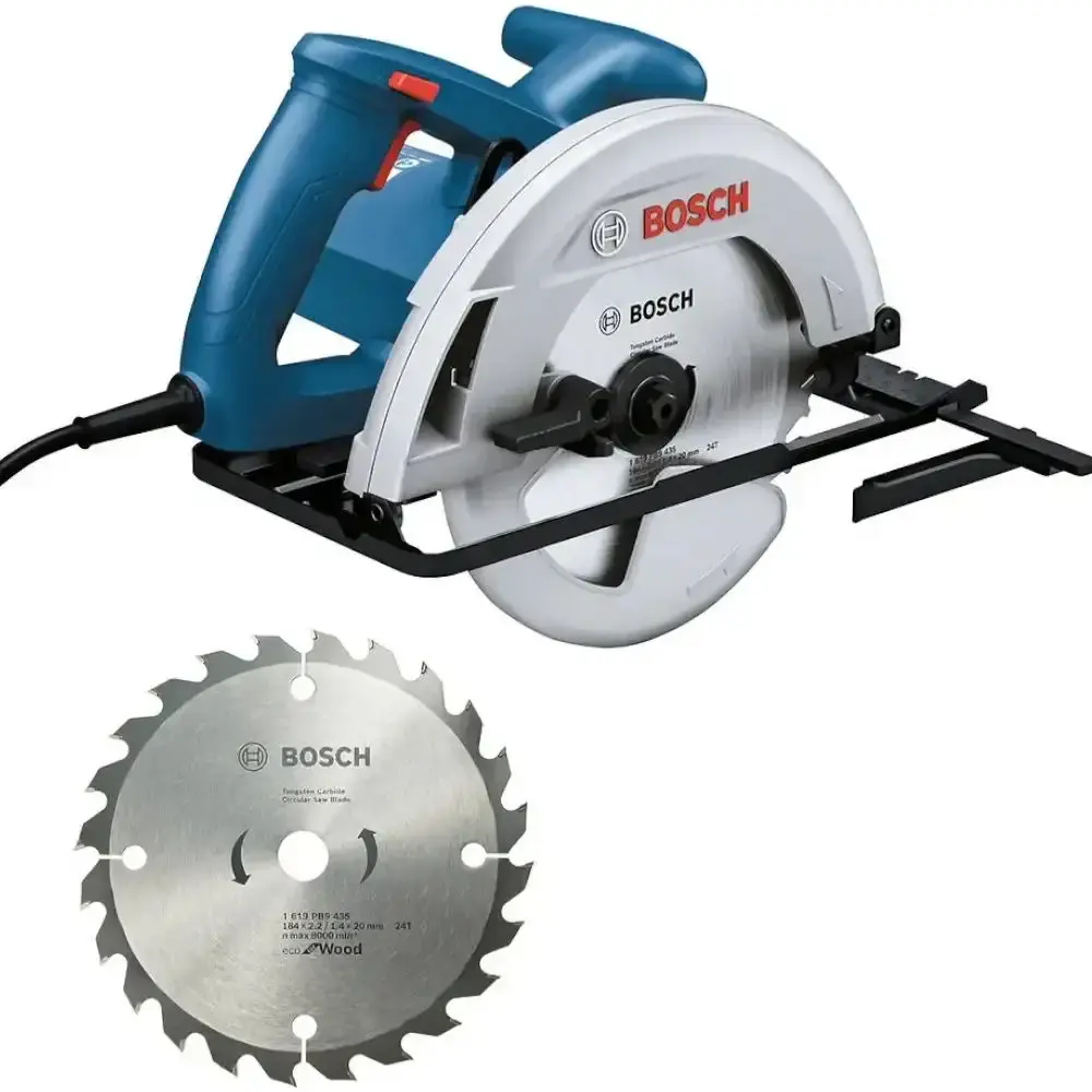 Serra circular 184MM 1300W GKS 130 com disco e estojo brocas e pontas 33 peças Bosch 220 V — fotografia 10
