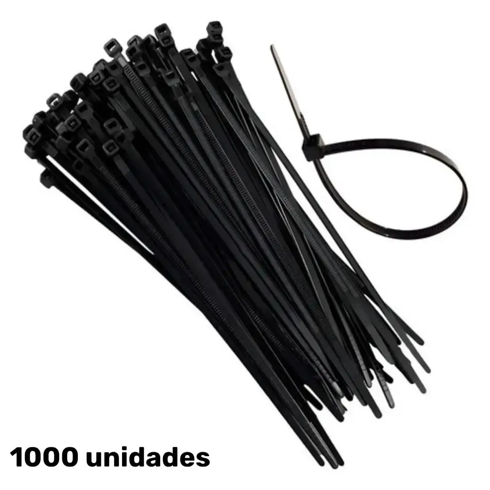 Kit 1.000 Abraçadeiras de Nylon Pretas 100 mm x 2,5 mm FERRARI — fotografia 3