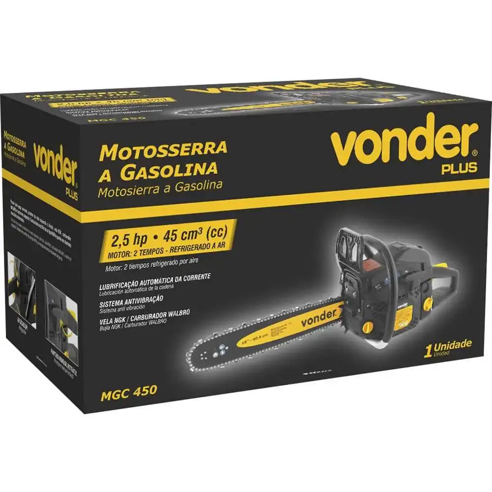 Motosserra à gasolina 45,0 cm³ MGC450 VONDER — fotografia 5