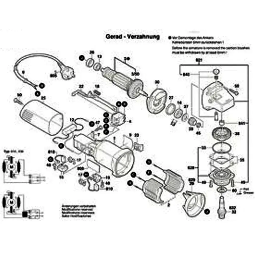 Estator para esmerilhadeira GWS 6-115 em 110V 1604220330 Bosch 110 V — fotografia 5