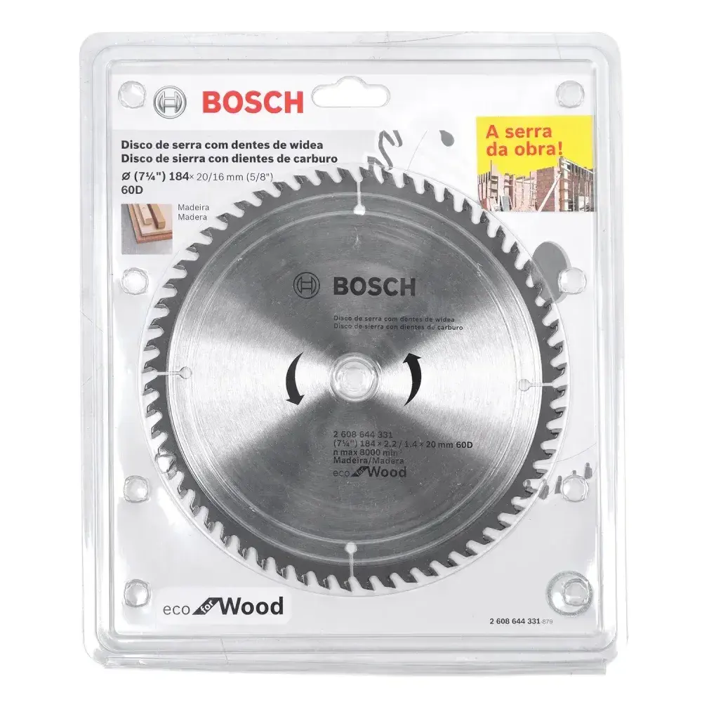 Disco de serra 7 ¼” em aço com dentes widea 60 d Bosch — fotografia 10