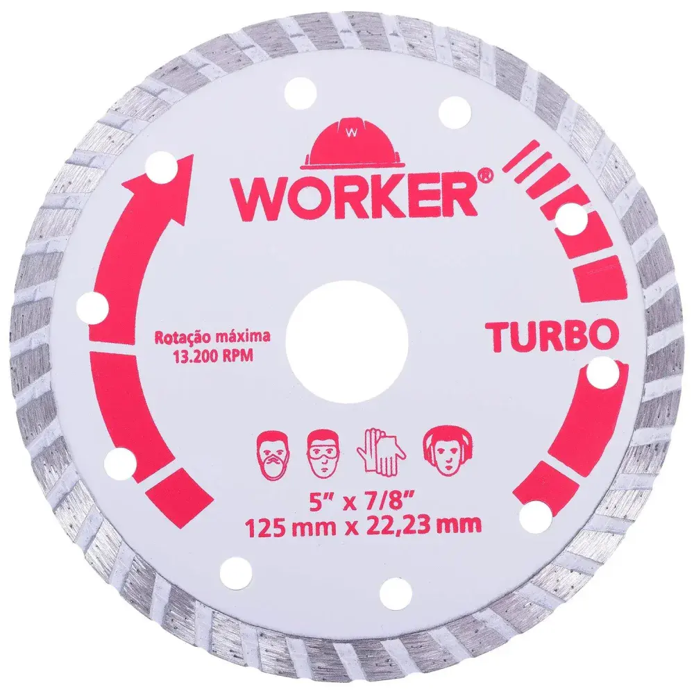 Disco diamantado turbo 125MM .2MM Worker — fotografia 5