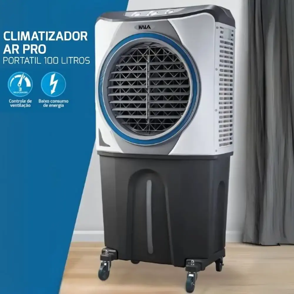Climatizador de ar portátil 100 litros 210W PRO Kala 110 V — fotografia 4