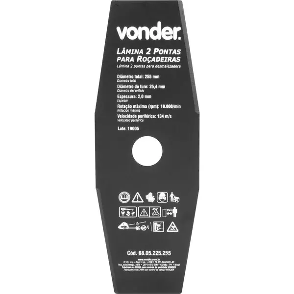 Lamina 2 pontas 255X25 4X2 - Vonder — fotografia de referência