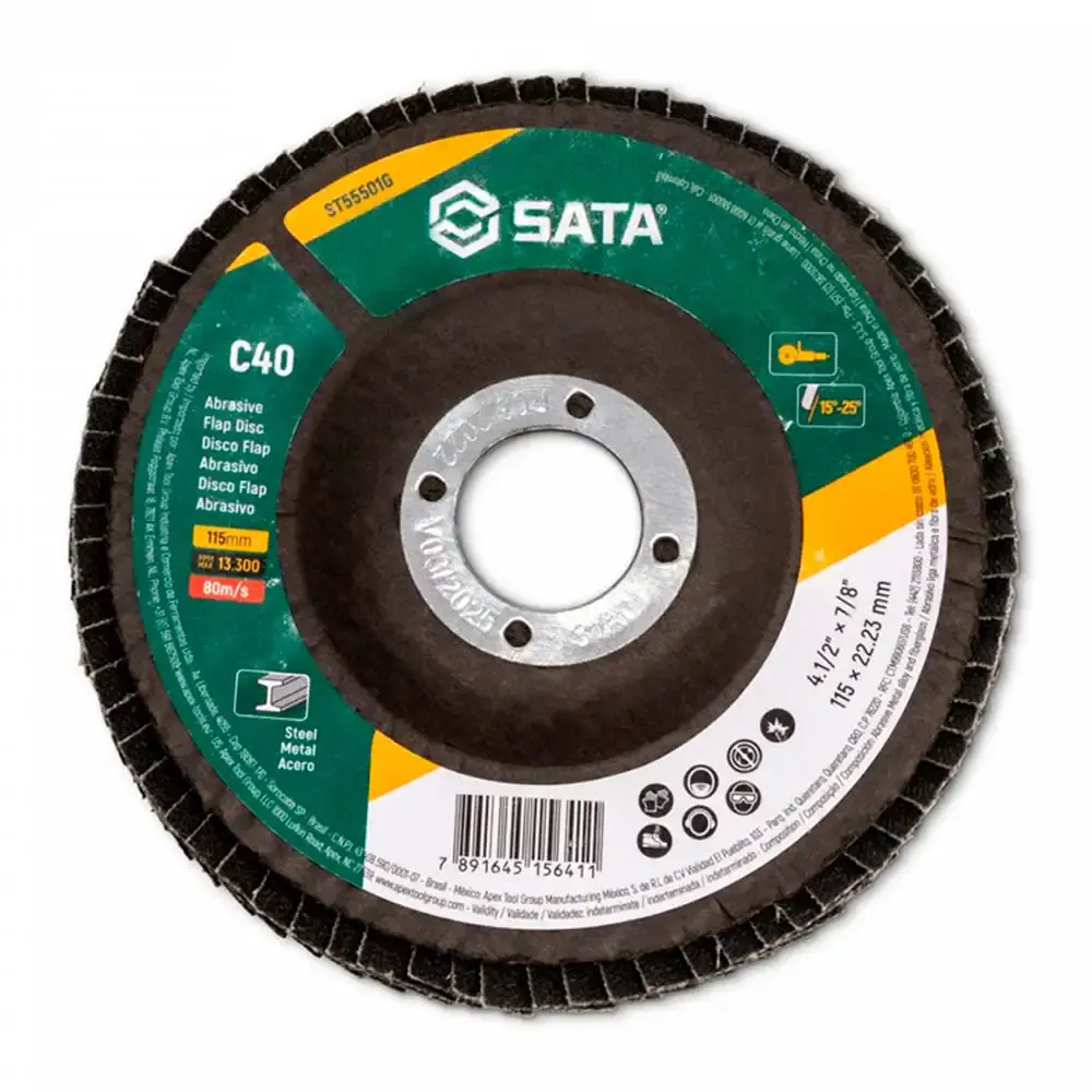 Disco de lixa flap 4.1/2 polegada grão 40 ST55501G Sata