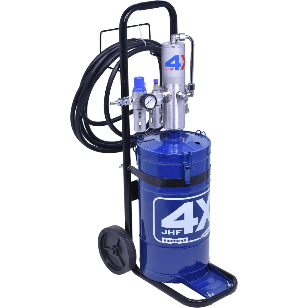 Propulsora para graxa pneumática 14KG com carrinho Jhf4x — fotografia 3