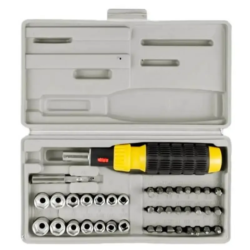 Jogo de soquetes e bits com chave catraca kit 40 peças 8QQ Eda — fotografia 2