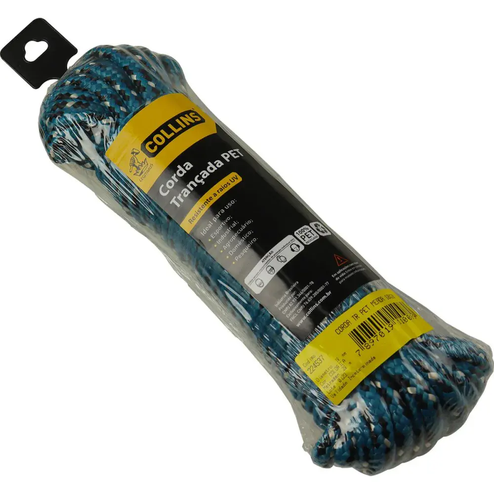 Corda pet trançada 10MM color meada 20M Collins — fotografia 4