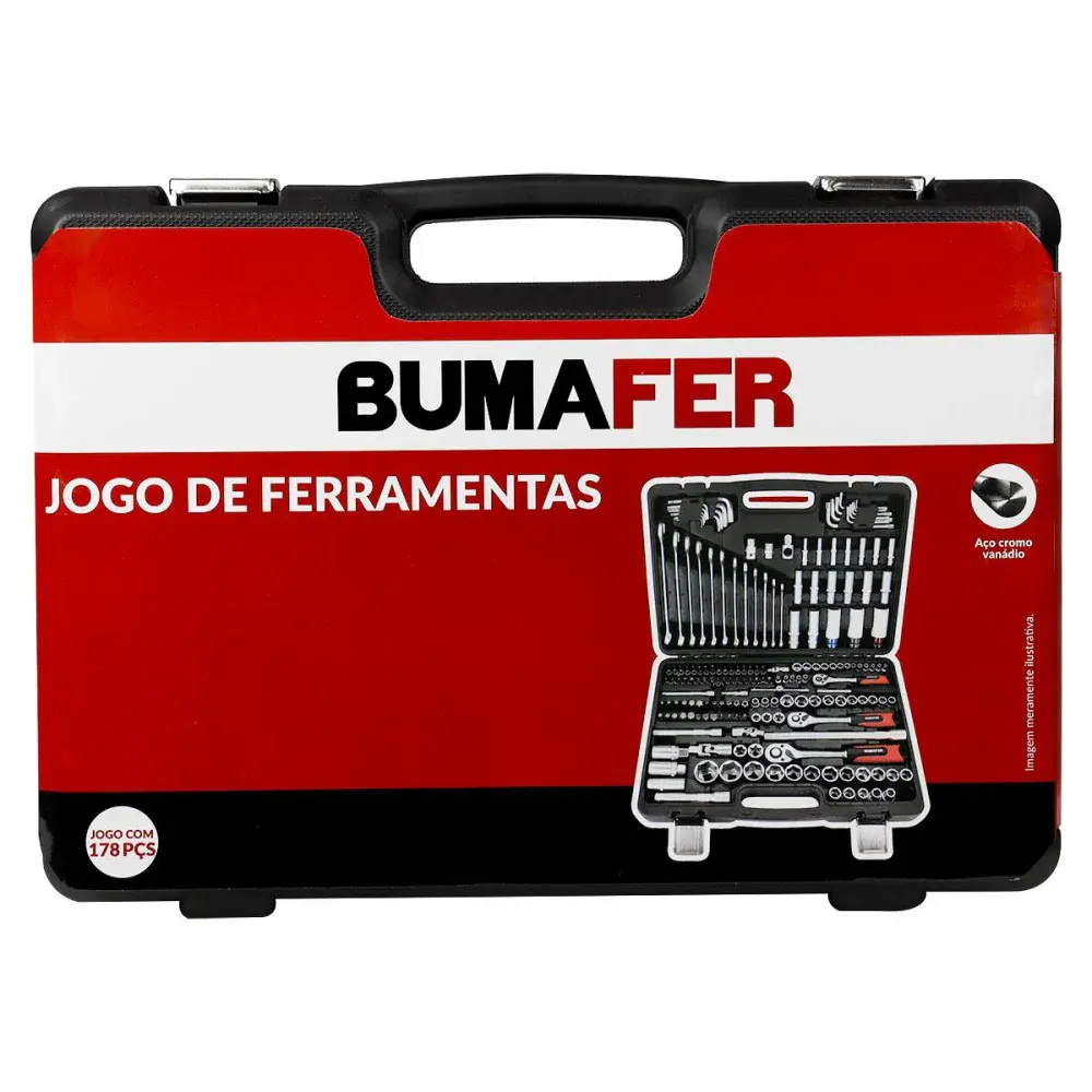 Jogo de ferramentas 178 peç Bumafer — fotografia 4