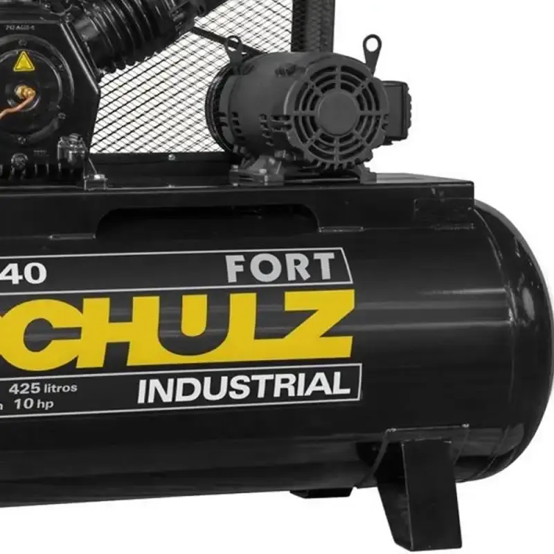 Compressor de ar 10 HP 40 pés 425 litros trifásico fort MSW 40/425 Schulz — fotografia 4