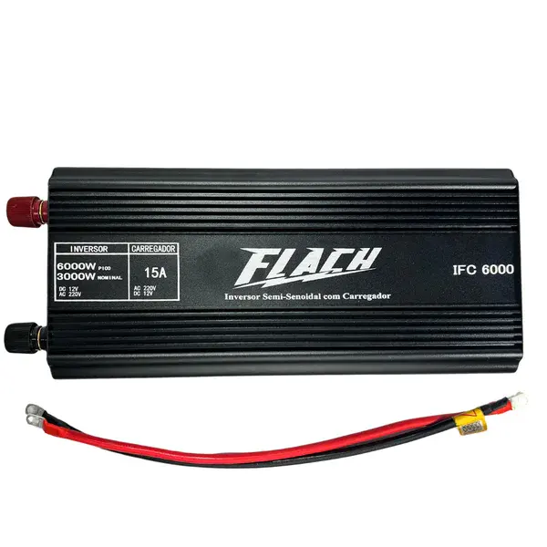 Inversor semi-senoidal com carregador 15AH IFC6000 12V/220V - Flach — fotografia de referência