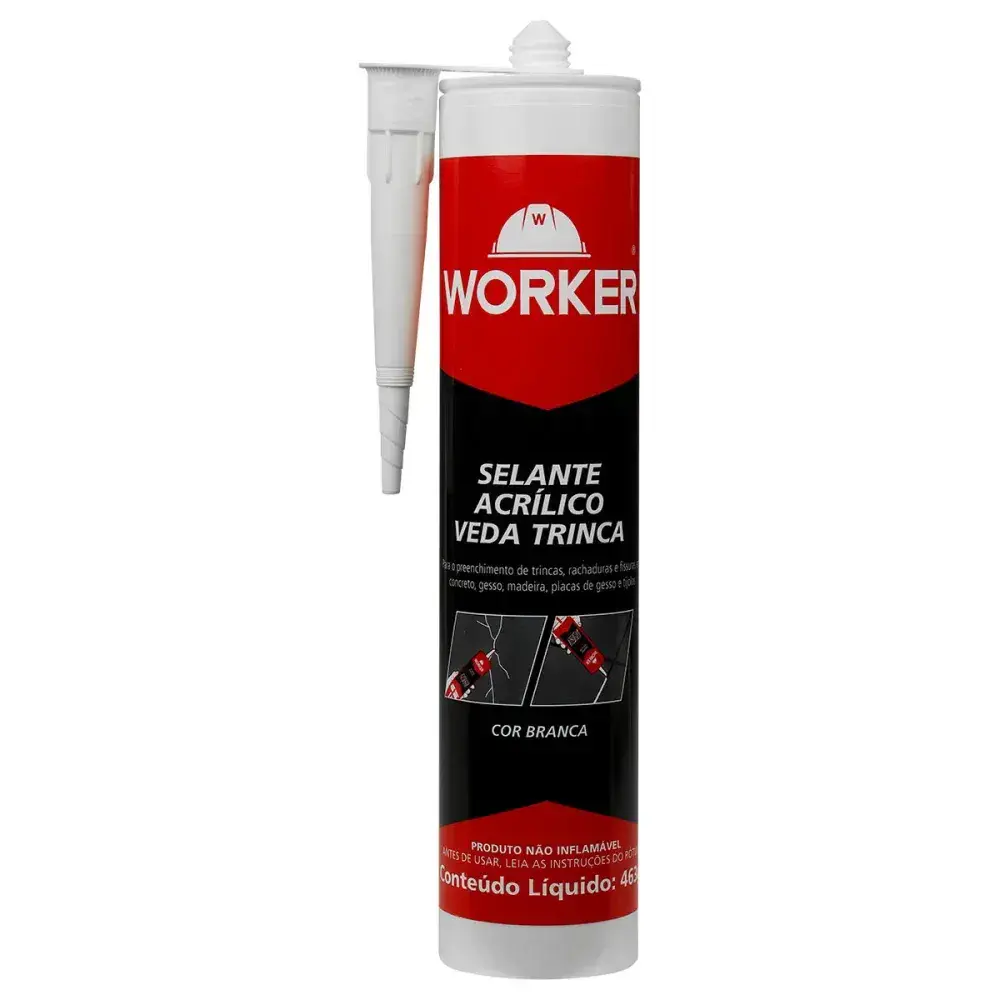 Selante acrílico veda trinca branco 463G Worker — fotografia 6