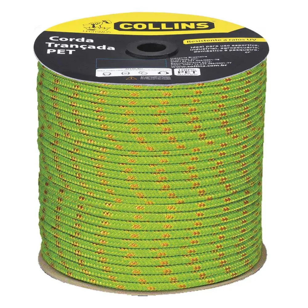 Corda pet trançada 228M/8MM verde Collins — fotografia de referência