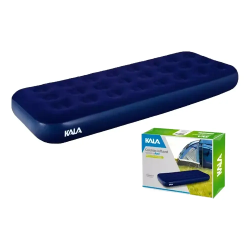 Colchão inflável de solteiro 185 x 76 x 22 CM azul Kala — fotografia de referência