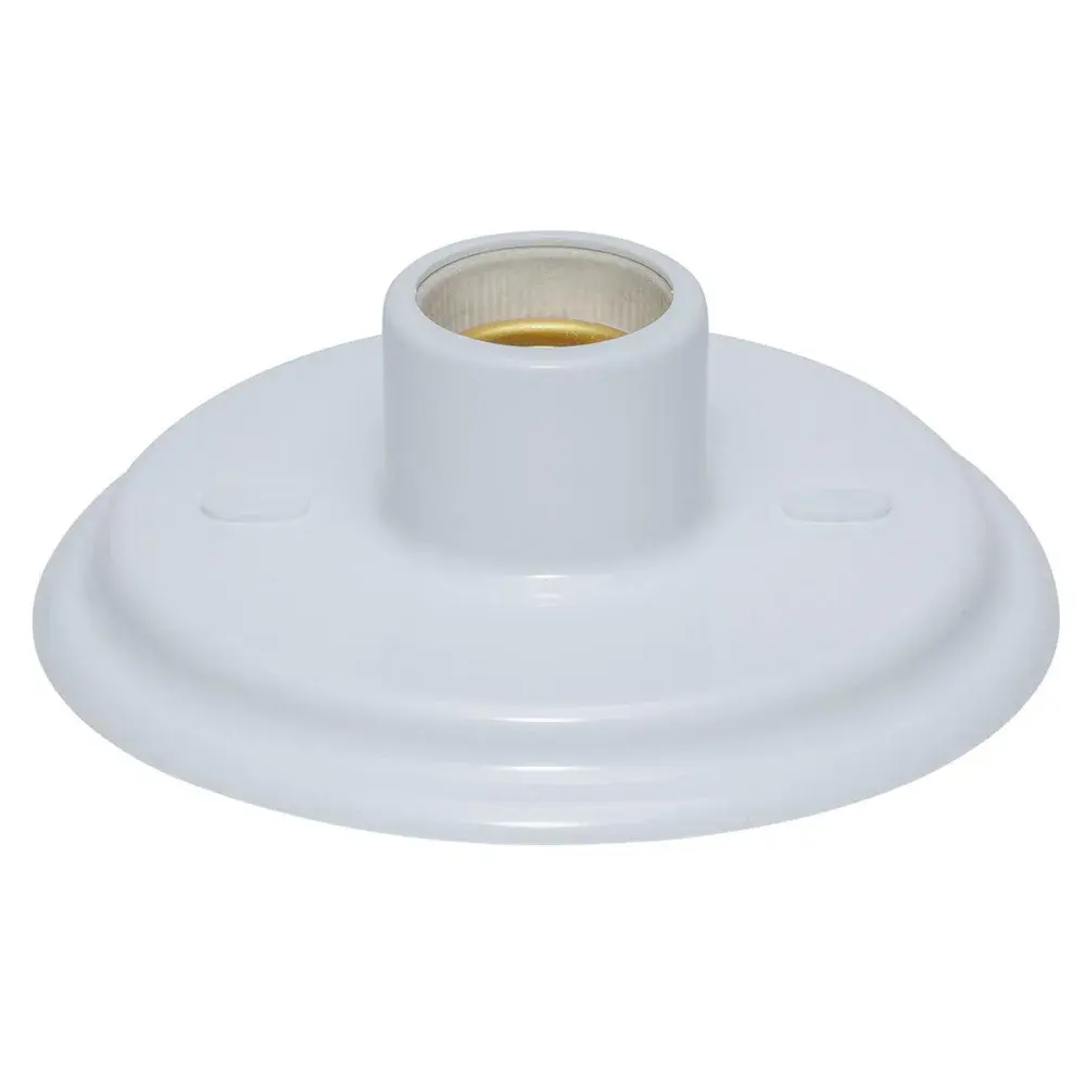 Plafonier com soquete de porcelana branco E27 4A 250V Liege — fotografia de referência