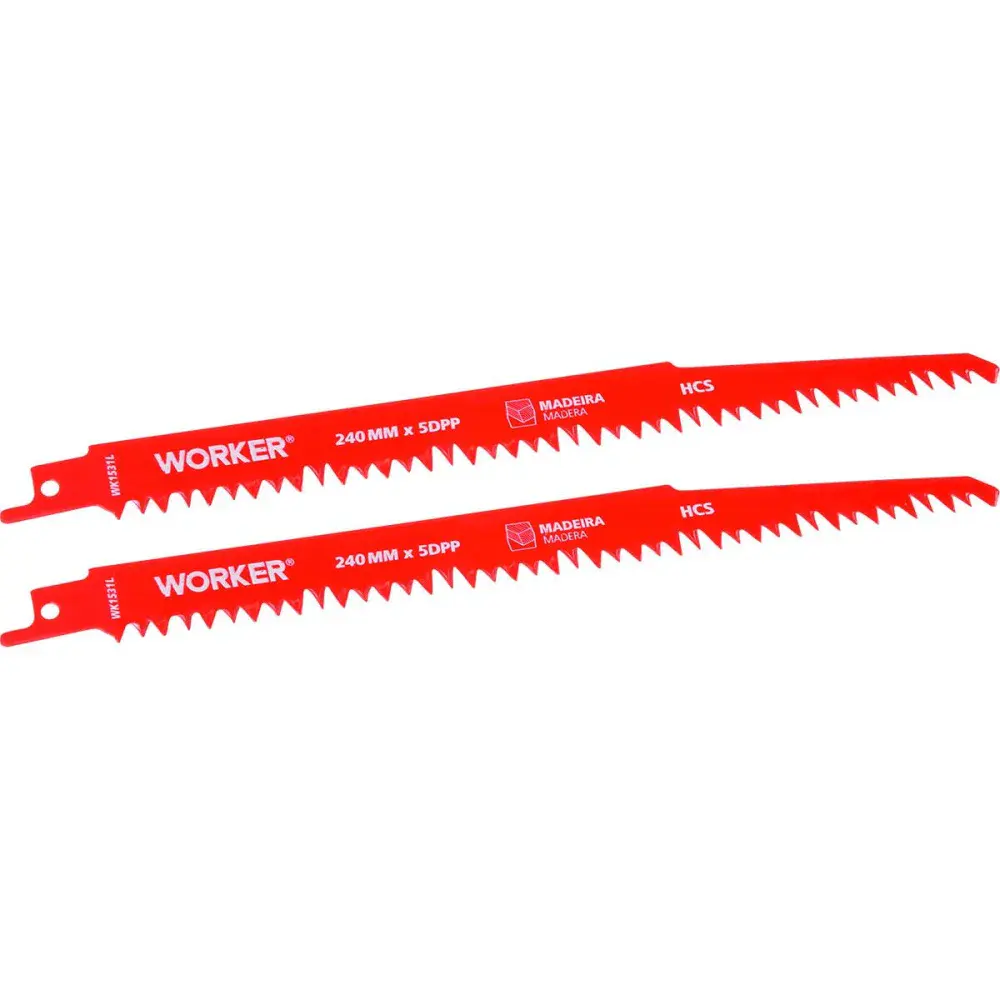 Lâmina para serra sabre hcs 1/2” 240MM 5 dentes Worker — fotografia 3