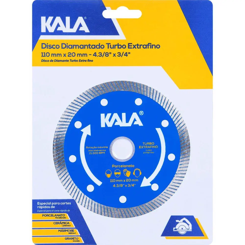 Disco diamantado para porcelanato 110X20MM Kala
