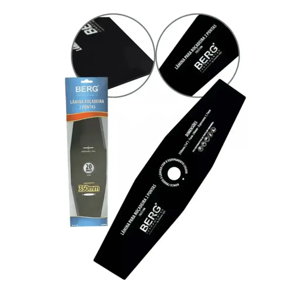 Lâmina faca roçadeira para tekna toyama 350MM furo 1 polegada 25,4MM berg — fotografia 5