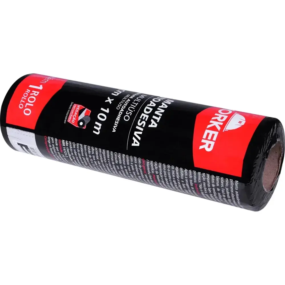 Fita manta asfáltica autoadesiva alumínio 45CM x 10M Worker — fotografia 7