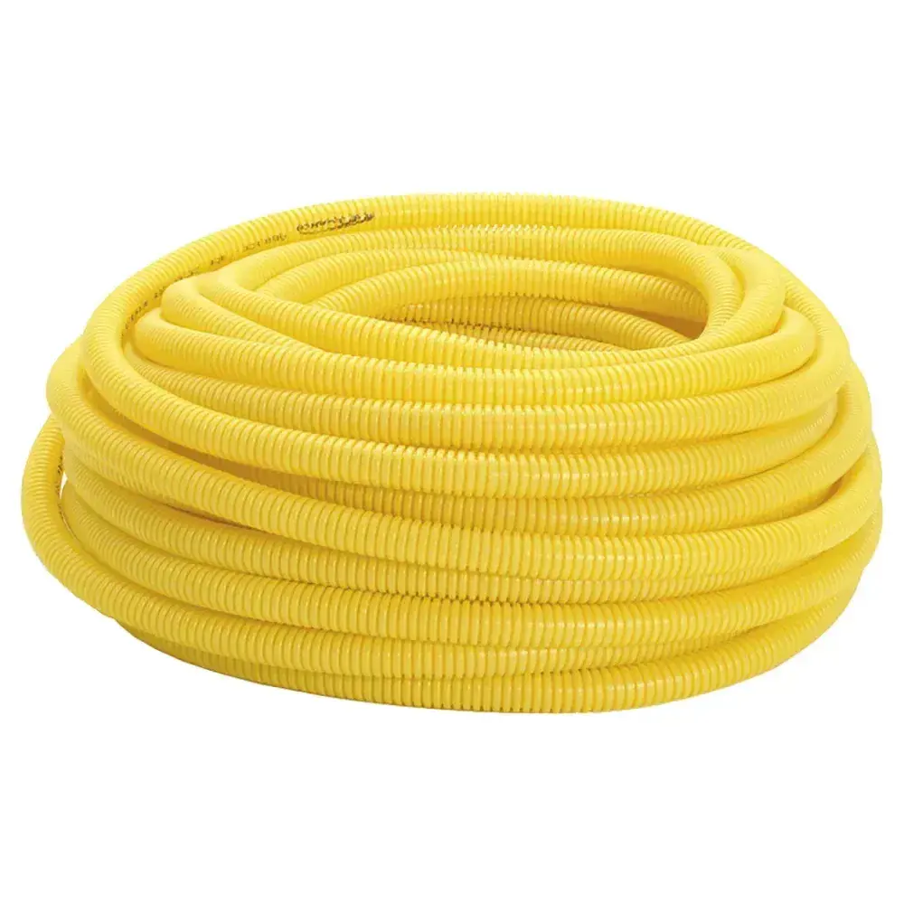Eletroduto corrugado Amanco flex amarelo 20MM 50 metros — fotografia 2