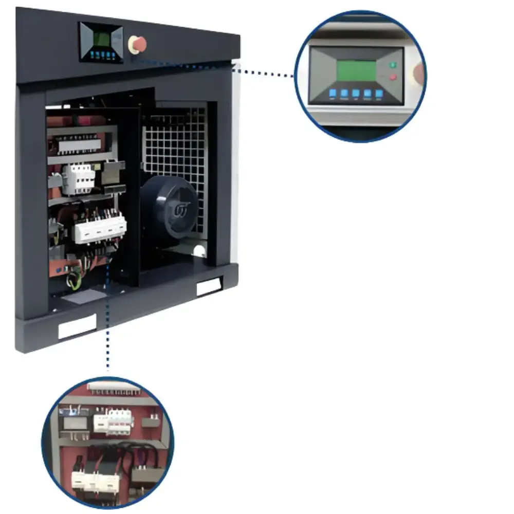 Compressor de parafuso platinum TB 10 380V 60HZ 8 bar techto cross — fotografia 4