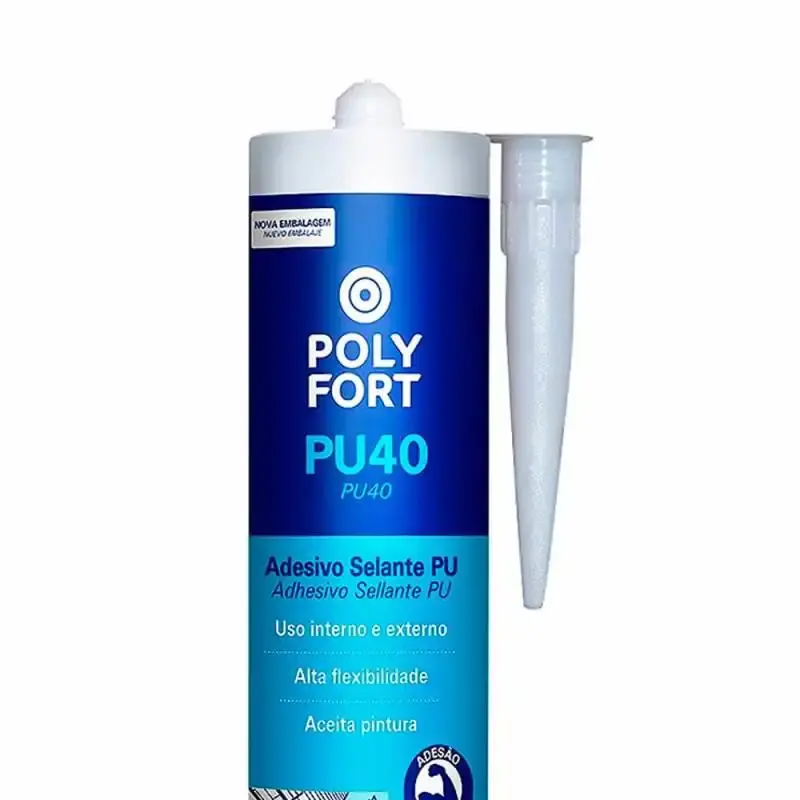 Selante polyfort PU 40 tubo 387G cinza PU015 Pulvitec — fotografia 2